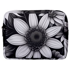 Sketch Flowers Art Background Photorealistic Make Up Pouch (large)