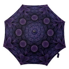 Gometric Shapes Geometric Pattern Purple Background Hook Handle Umbrellas (small)