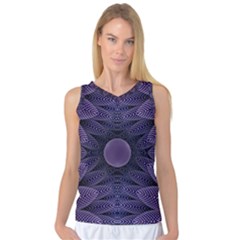 Gometric Shapes Geometric Pattern Purple Background Women s Basketball Tank Top by Ravend