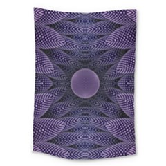 Gometric Shapes Geometric Pattern Purple Background Large Tapestry by Ravend