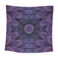 Gometric Shapes Geometric Pattern Purple Background Square Tapestry (large) by Ravend