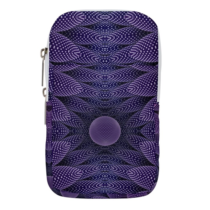 Gometric Shapes Geometric Pattern Purple Background Waist Pouch (Small)