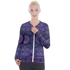 Gometric Shapes Geometric Pattern Purple Background Casual Zip Up Jacket