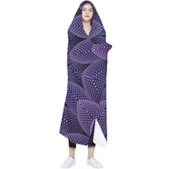 Gometric Shapes Geometric Pattern Purple Background Wearable Blanket by Ravend