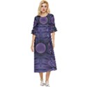 Gometric Shapes Geometric Pattern Purple Background Double Cuff Midi Dress View1