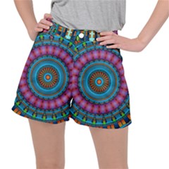 Mandela Kaleidoscope Squares Geometric Shapes Ripstop Shorts