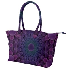 Geometric Shapes Geometric Pattern Flower Pattern Canvas Shoulder Bag by Ravend