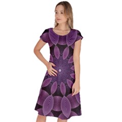 Shape Geometric Symmetrical Symmetry Wallpaper Classic Short Sleeve Dress