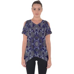 Kaleidoscope Geometric Pattern Geometric Shapes Cut Out Side Drop Tee