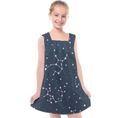 Constellation Stars Art Pattern Design Wallpaper Kids  Cross Back Dress by Ravend