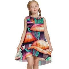 Charming Toadstool Kids  Frill Swing Dress by GardenOfOphir