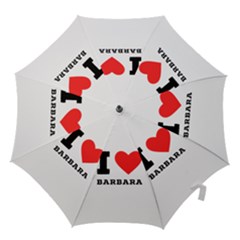 I Love Barbara Hook Handle Umbrellas (medium) by ilovewhateva