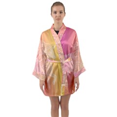 Unicorm Orange And Pink Long Sleeve Satin Kimono by lifestyleshopee