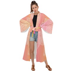 Unicorm Orange And Pink Maxi Kimono by lifestyleshopee