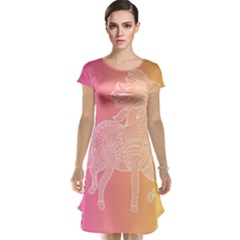 Unicorm Orange And Pink Cap Sleeve Nightdress by lifestyleshopee