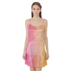 Unicorm Orange And Pink Satin Night Slip by lifestyleshopee