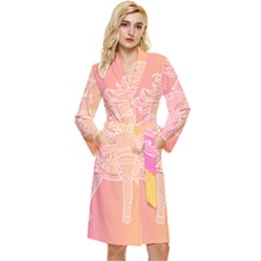 Unicorm Orange And Pink Long Sleeve Velvet Robe by lifestyleshopee