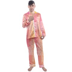 Unicorm Orange And Pink Men s Long Sleeve Satin Pajamas Set by lifestyleshopee