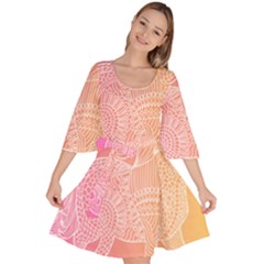 Unicorm Orange And Pink Velour Kimono Dress by lifestyleshopee