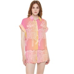 Unicorm Orange And Pink Chiffon Lounge Set by lifestyleshopee