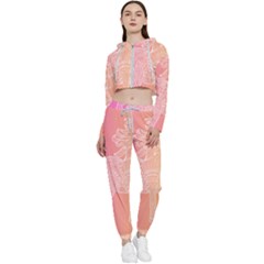 Unicorm Orange And Pink Cropped Zip Up Lounge Set by lifestyleshopee