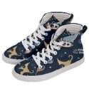 Space Theme Art Pattern Design Wallpaper Men s Hi-Top Skate Sneakers View2