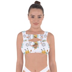 Art Bee Pattern Design Wallpaper Background Bandaged Up Bikini Top by Ravend