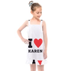 I Love Karen Kids  Overall Dress by ilovewhateva