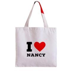 I Love Nancy Zipper Grocery Tote Bag