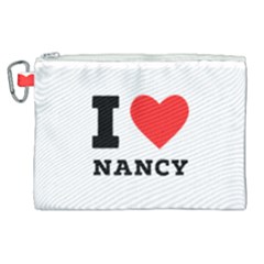 I Love Nancy Canvas Cosmetic Bag (xl) by ilovewhateva