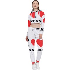 I Love Nancy Cropped Zip Up Lounge Set