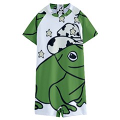 Frog With A Cowboy Hat Kids  Boyleg Half Suit Swimwear by Teevova