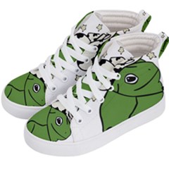 Frog With A Cowboy Hat Kids  Hi-top Skate Sneakers by Teevova