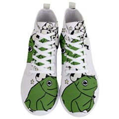 Frog With A Cowboy Hat Men s Lightweight High Top Sneakers by Teevova