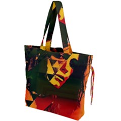 Counting Coup Drawstring Tote Bag by MRNStudios