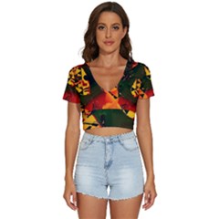 Counting Coup V-neck Crop Top by MRNStudios