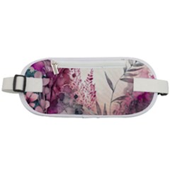 Ai Generated Flowers Watercolour Nature Plant Rounded Waist Pouch