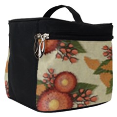 Flowers Leaves Pattern Flora Botany Drawing Art Make Up Travel Bag (small)