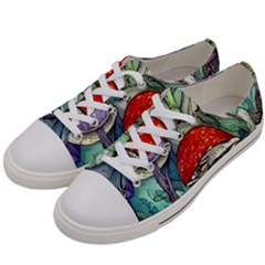 Necromancy Mushroom Men s Low Top Canvas Sneakers by GardenOfOphir