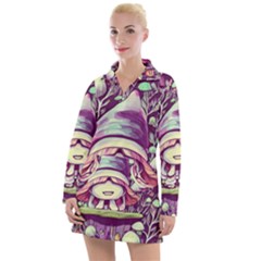 Toadstool Charm For Necromancy And Conjuration Women s Long Sleeve Casual Dress by GardenOfOphir