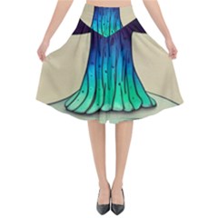 Forest Fairycore Mushroom Flared Midi Skirt by GardenOfOphir