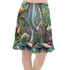 Craft Mushroom Fishtail Chiffon Skirt by GardenOfOphir