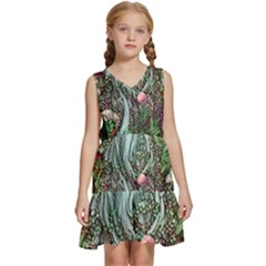Craft Mushroom Kids  Sleeveless Tiered Mini Dress by GardenOfOphir
