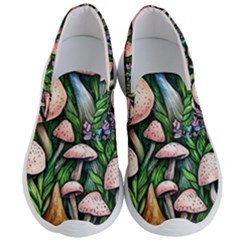 Flowery Garden Nature Woodsy Mushroom Men s Lightweight Slip Ons by GardenOfOphir