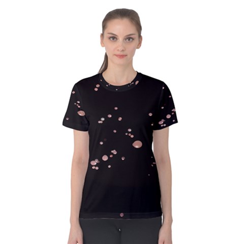 Abstract Rose Gold Glitter Background Women s Cotton Tee by artworkshop