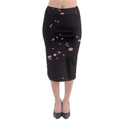 Abstract Rose Gold Glitter Background Midi Pencil Skirt by artworkshop