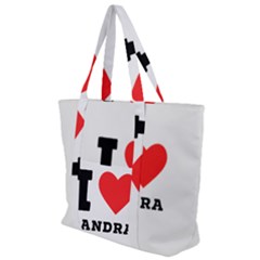 I Love Sandra Zip Up Canvas Bag by ilovewhateva