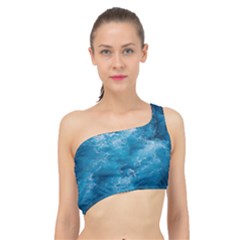 Blue Water Speech Therapy Spliced Up Bikini Top  by artworkshop