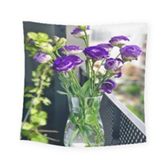 Cute Flower Wallpaper Square Tapestry (small) by artworkshop