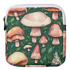 Fantasy Farmcore Farm Mushroom Mini Square Pouch by GardenOfOphir